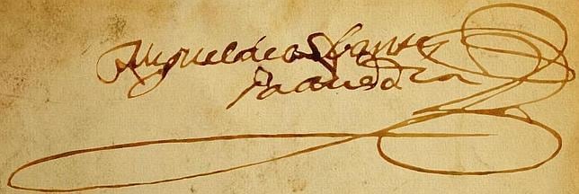 La firma de Cervantes