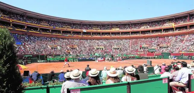 La plaza de toros, durante la semifinal de la Davis de 2011