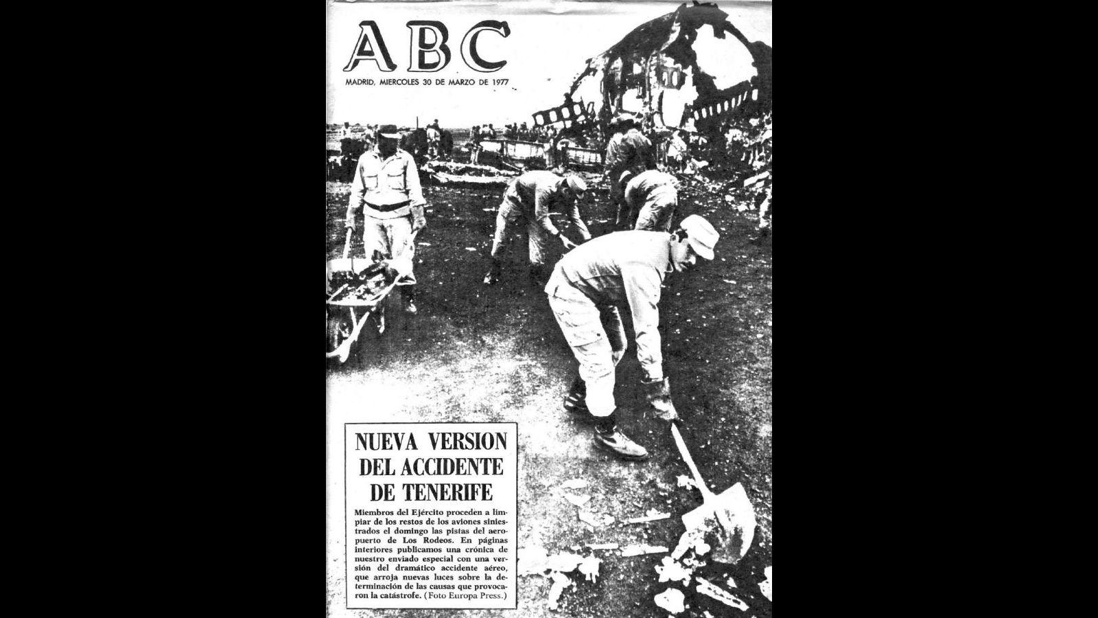 El 30 de marzo de 1977, tres días después del accidente, ABC seguía informando sobre las nuevas versiones del accidente