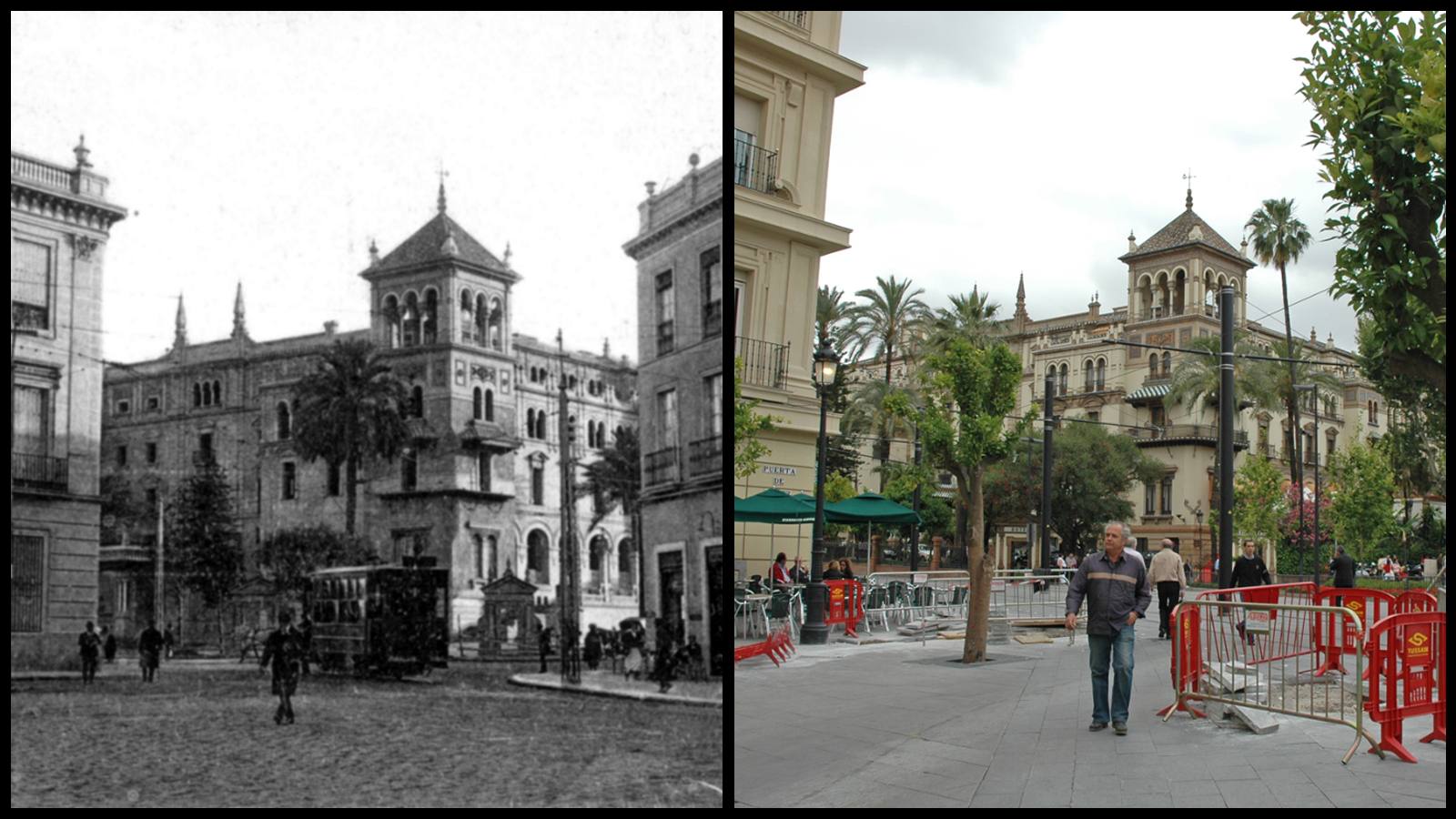 El hotel Alfonso XIII en la Puerta de Jerez