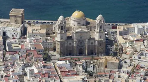 Vista aérea de la Catedral de Cádiz