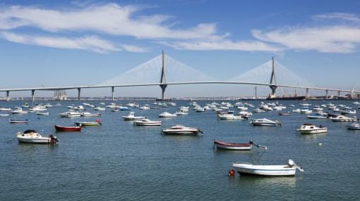 Vista del segundo puente sobre la Bahía de Cádiz