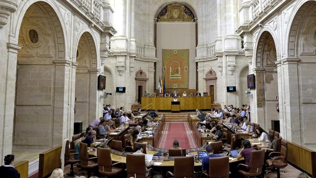 Imagen de una sesión plenaria en el Parlamento de Andalucía