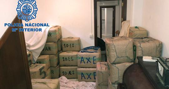 Imagen de una incautación en La Línea, Cádiz