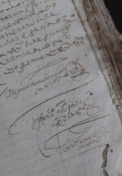 La firma del manuscrito