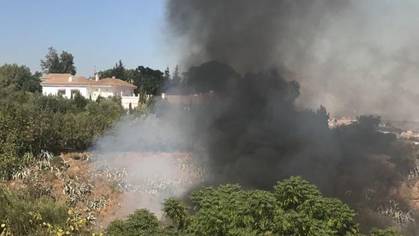 La cornisa de Gelves sufre el d&eacute;cimo incendio desde principios de verano