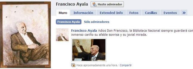 «Relato de mi vida», cronología de Francisco Ayala en Facebook