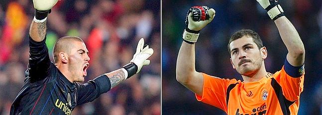 Iker Casillas y Víctor Valdés, el reto gira a la portería