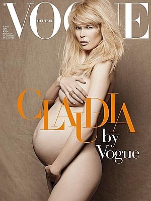Claudia Schiffer, desnuda y embarazada