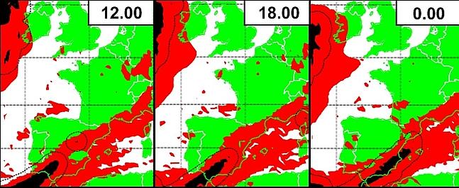 La nube cruzar� Espa�a de suroeste al noreste