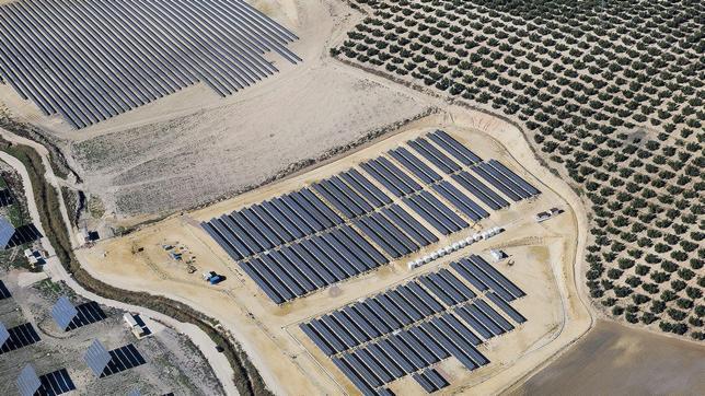 Imagen a�rea del parque solar de T-Solar en Espejo