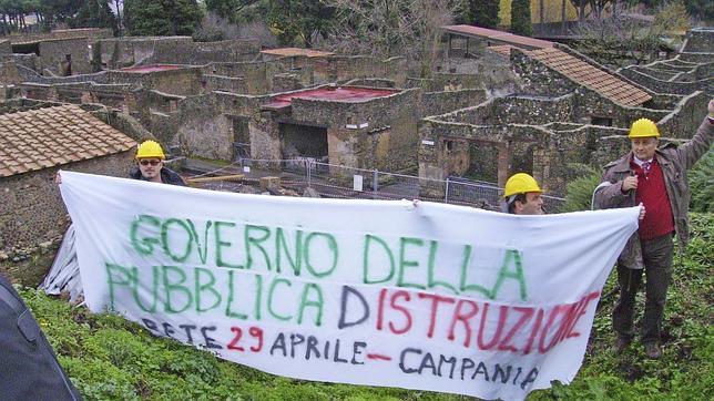 Se produce un nuevo derrumbe en el área arqueológica de Pompeya Se produce un nuevo derrumbe en el área arqueológica de Pompeya