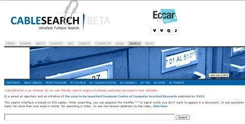 Lanzan el primer buscador de documentos de WikiLeaks 