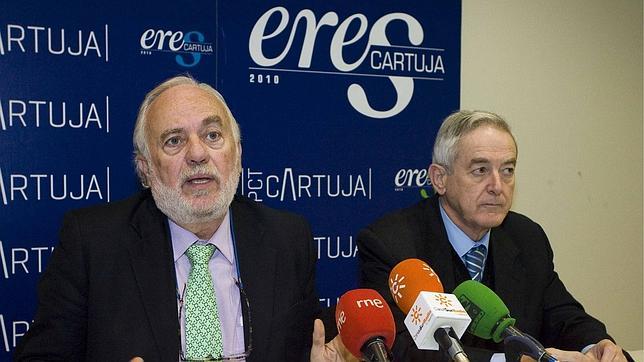 El presidente de Cartuja 93, Isa�as P�rez Salda�a