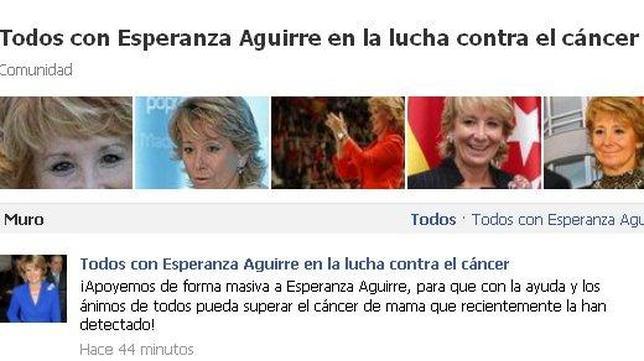 Twitter y Facebook se solidarizan con Aguirre tras anunciar que sufre un tumor