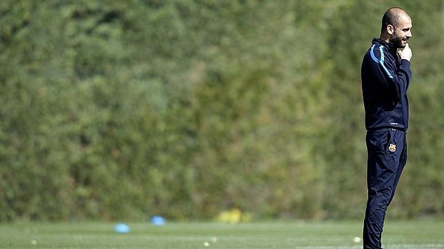 Guardiola trabaja con solo dos futbolistas del primer equipo Guardiola trabaja con solo dos futbolistas del primer equipo