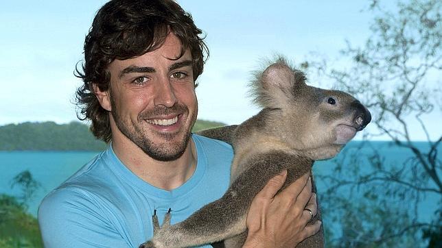 Alonso, de vacaciones en la Isla Hamilton