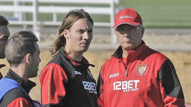 Alexis Ruano y Gregorio Manzano, en un entrenamiento