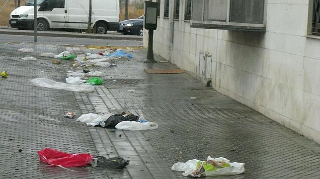 La falta de conciencia ciudadana y la gesti�n de la suciedad dan pie a im�genes como esta en Sevilla