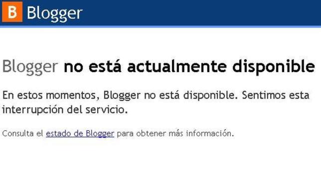 Un fallo en Blogger impide publicar posts y elimina algunos ya creados Un fallo en Blogger impide publicar posts y elimina algunos ya creados