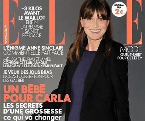 Carla Bruni regresa a la portada de �Elle�