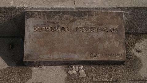 Las huellas que deja la acampada en Sol Las huellas que deja la acampada en Sol