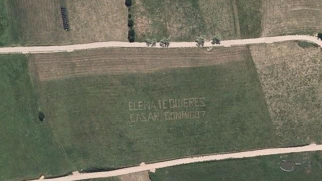 Romántica declaración de amor a través de Google Earth Romántica declaración de amor a través de Google Earth