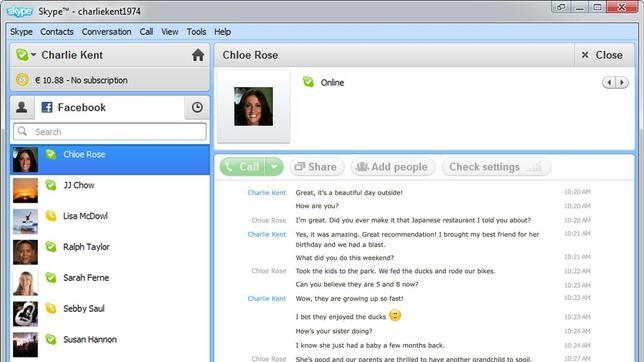 Skype se integra con Facebook Skype se integra con Facebook