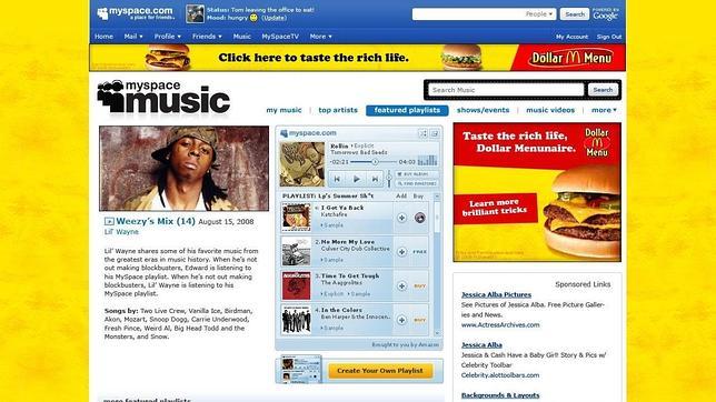 Ni los fundadores de MySpace actualizan sus p�ginas
