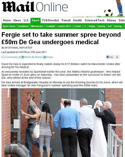 De Gea, �cazado� en Manchester