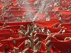 En directo: R�pido y limpio primer encierro de los sanfermines 2011