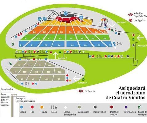 Cuatro Vientos, la «miniciudad» de un millón de jóvenes que recibirá al Papa Cuatro Vientos, la «miniciudad» de un millón de jóvenes que recibirá al Papa