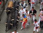 En directo: R�pido y limpio primer encierro de los sanfermines 2011
