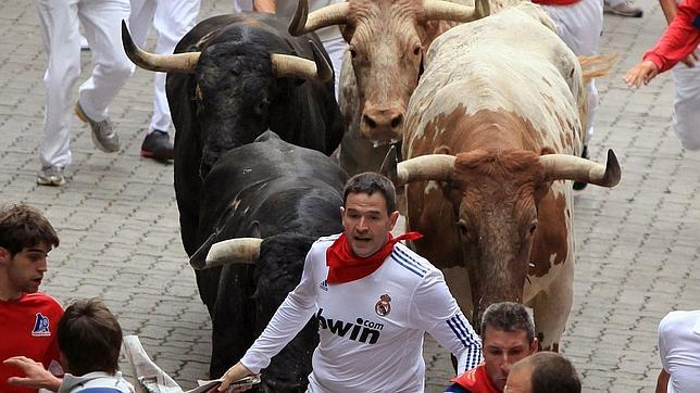 Cuatro heridos leves en el primer encierro de los sanfermines Cuatro heridos leves en el primer encierro de los sanfermines