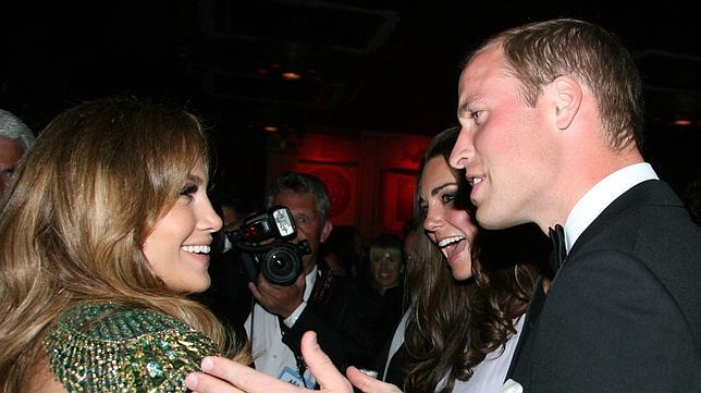 Los duques de Cambridge, con las estrellas de Hollywood