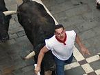 En directo: �Resist�n� imprime velocidad y peligro al s�ptimo encierro de los sanfermines 2011