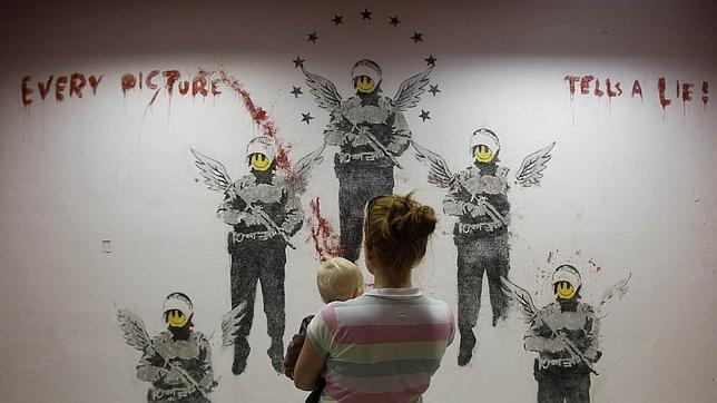 Descubren un mural perdido de Banksy en una galer�a de Berl�n