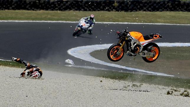 Sanci�n a M�rquez tras una brutal ca�da