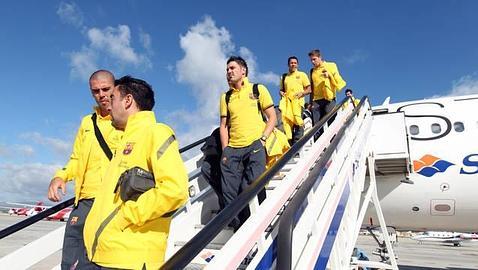 El Barcelona llega a Madrid con una hora de retraso