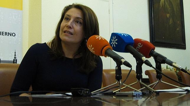 La delegada del Gobierno en Andaluca, Carmen Crespo, hoy en rueda de prensa