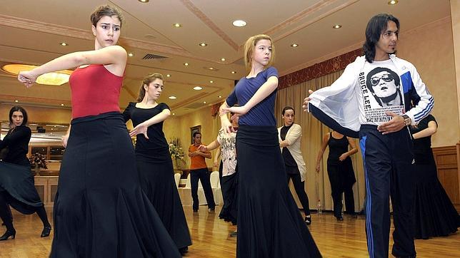 Farruquito, durante una de las clases de flamenco que ha impartido este fin de semana en Valladolid