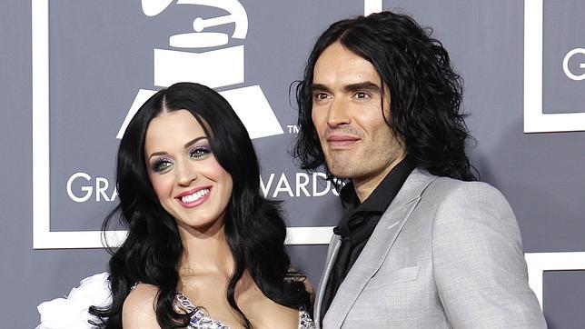 Russell Brand junto a su ex mujer Katy Perry
