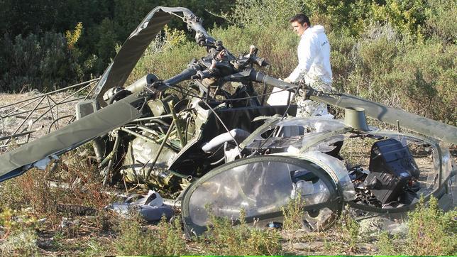 Accidente de helic�ptero en El Cuervo, donde han fallecido tres personas