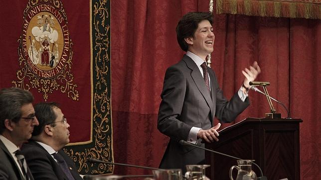 Juan Antonio Morales, ayer en un momento de su preg�n