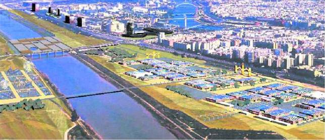 Recreaci�n de lo que iba a ser el real de la Feria en su emplazamiento del Charco de la Pava, un proyecto ya descartado