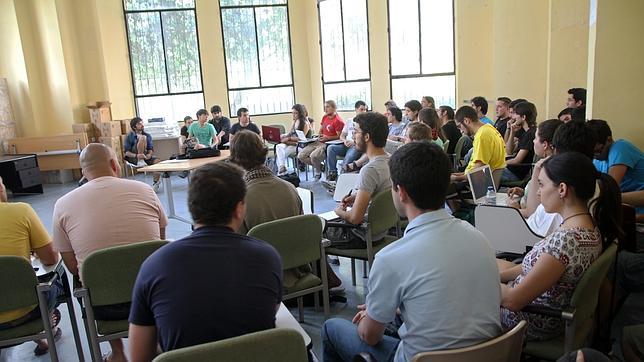 Un momento, ayer, del pleno del Cadus en el Pabell�n de Uruguay