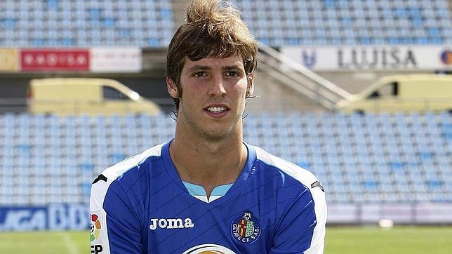 Rub�n Perez, en la presentaci�n con el Getafe 