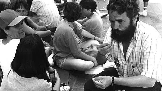 En una acampada en San Telmo en 1994