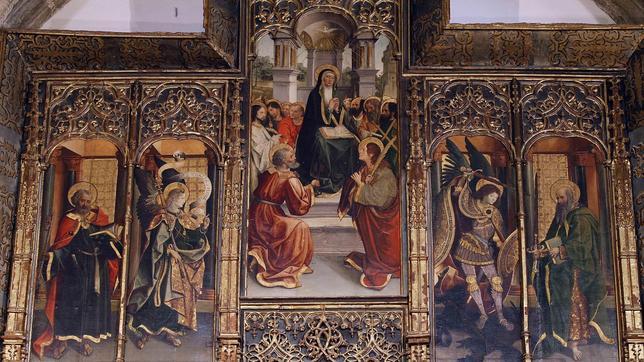 Parte del retablo de Alejo Fern�ndez en la Capilla de Santa Mar�a de Jes�s