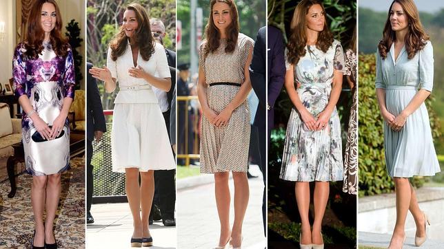 Algunos de los vestidos que ha lucido Catalina de Cambridge
